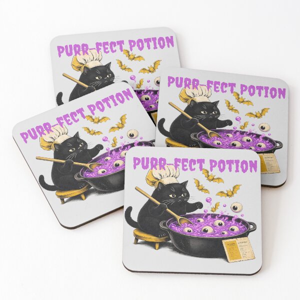 Item preview, Spooky Black Cat Potion Chef Halloween Witch Kitchen designed and sold by CraftyValley.