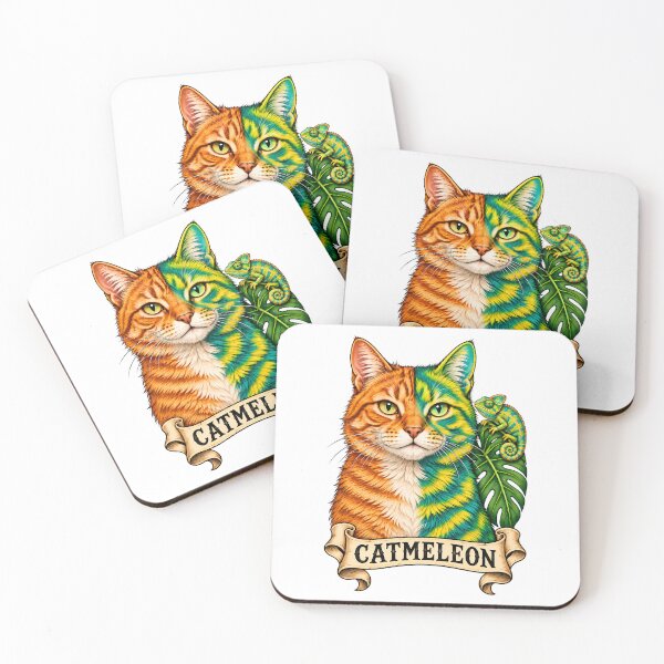 Item preview, Catmeleon Chameleon Cat Funny Animal Hybrid Vintage  designed and sold by Old's Cool Cat Studio.