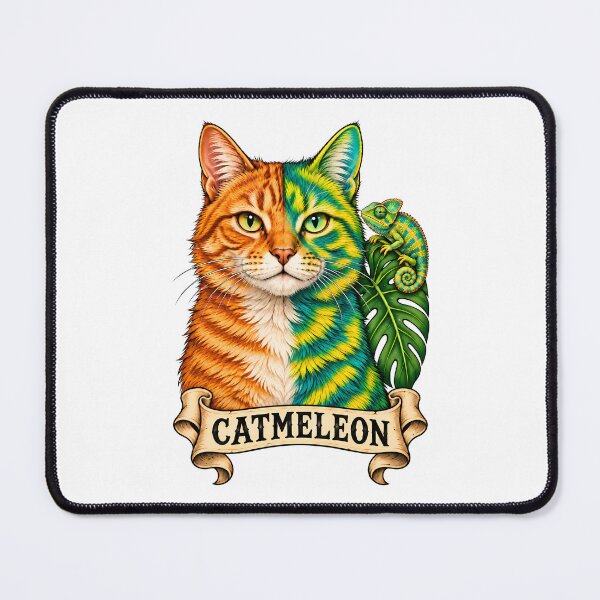 Item preview, Catmeleon Chameleon Cat Funny Animal Hybrid Vintage designed and sold by Old's Cool Cat Studio.