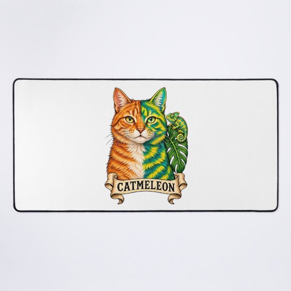 Item preview, Catmeleon Chameleon Cat Funny Animal Hybrid Vintage designed and sold by Old's Cool Cat Studio.