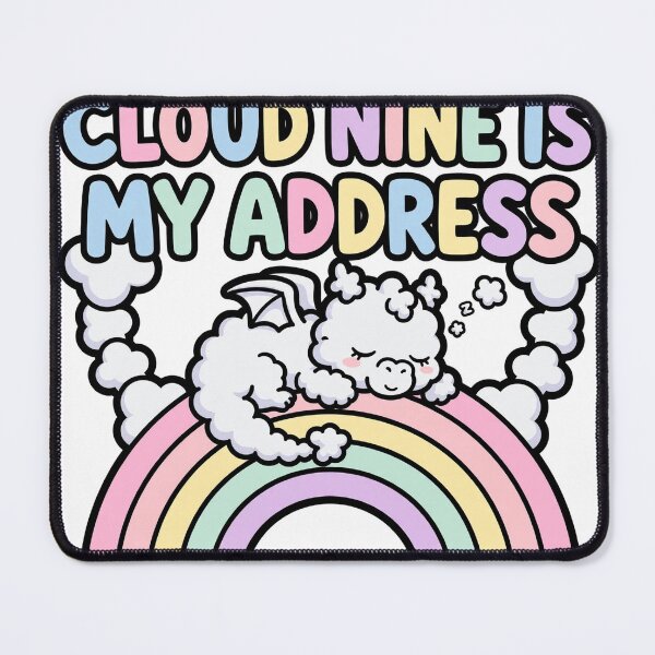 Item preview, Cute Cloud Dragon Sleeping on Rainbow Pastel Sticker designed and sold by xiaoxiaochibi.