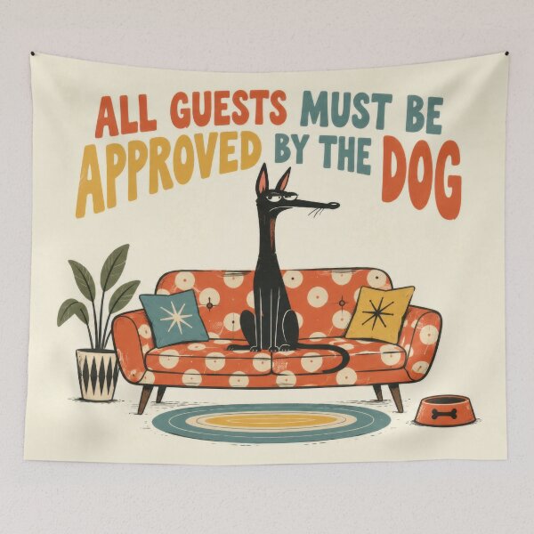 Item preview, Guests must gain approval from dog designed and sold by anytka.