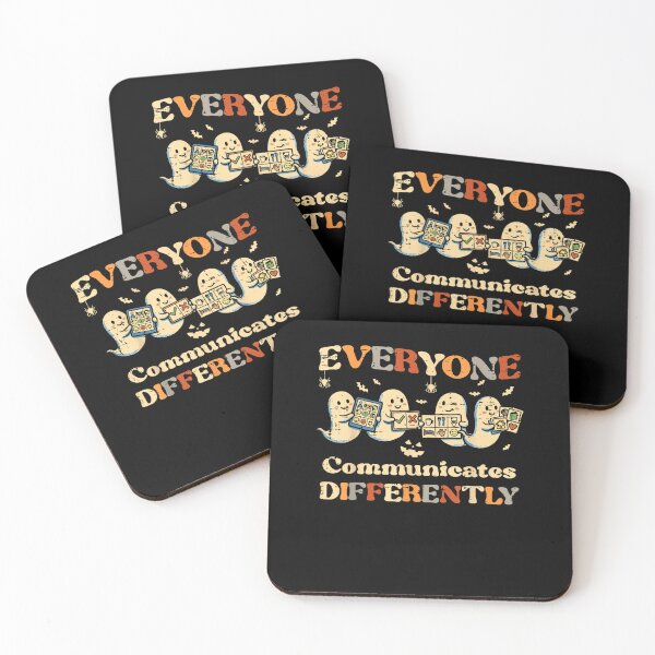 Item preview, Everyone Communicates Differently Ghost AAC SLP Halloween Special Ed designed and sold by YasuoShop.