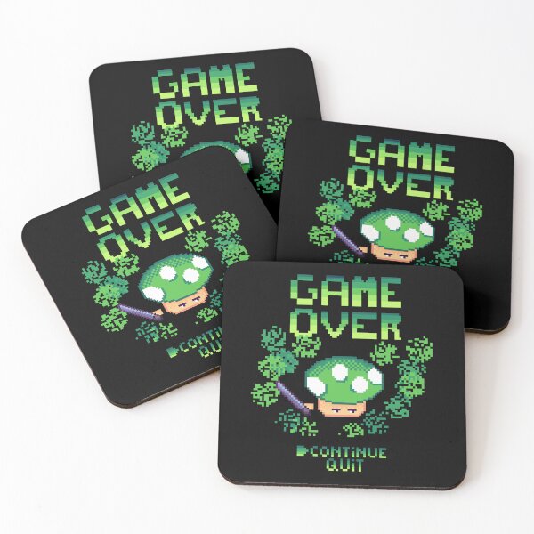 Item preview, Game Over Pixel Art Mushroom - Arcade Screen Spirit designed and sold by RetroRlx.