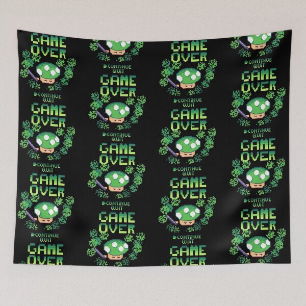 Item preview, Game Over Pixel Art Mushroom - Arcade Screen Spirit designed and sold by RetroRlx.