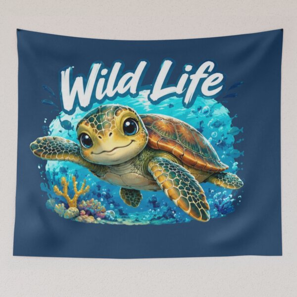 Item preview, Wild Life Turtle – Cute Ocean Explorer designed and sold by MushArtist.