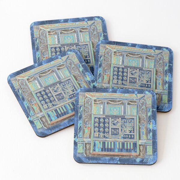 Item preview, Neon Blueprint Synthesizer Romanum - Cyber Antiquity Art designed and sold by codex antique.
