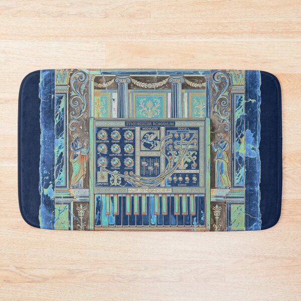 Item preview, Neon Blueprint Synthesizer Romanum - Cyber Antiquity Art designed and sold by codex antique.