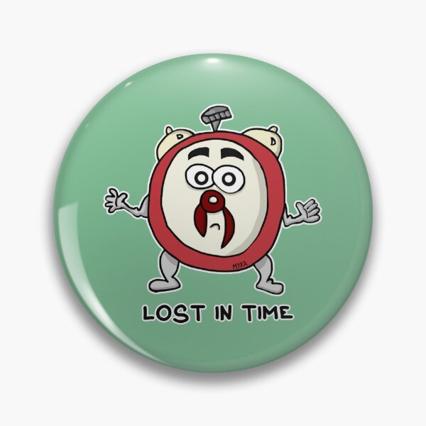 Item preview, Lost In Time Sticker | Funny Alarm Clock Space Time Meme designed and sold by MyxaART.