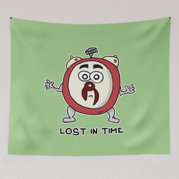 Item preview, Lost In Time Sticker | Funny Alarm Clock Space Time Meme designed and sold by MyxaART.