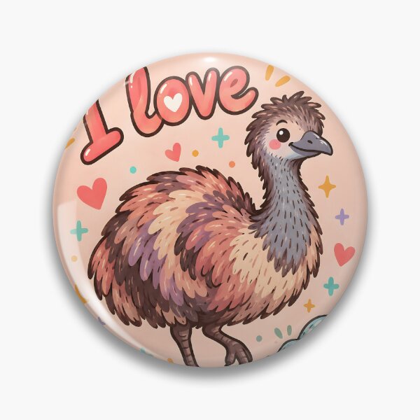 Item preview, I Love Emus Cute Bird Art designed and sold by Pure Craft.