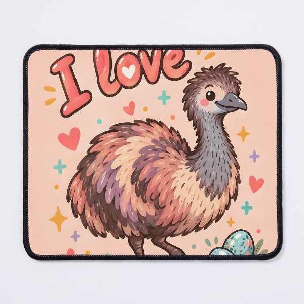 Item preview, I Love Emus Cute Bird Art designed and sold by Pure Craft.