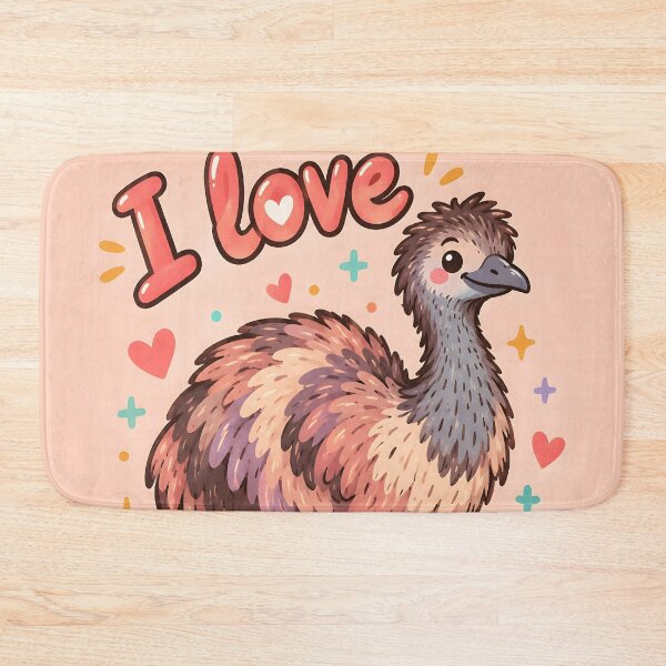 Item preview, I Love Emus Cute Bird Art designed and sold by Pure Craft.