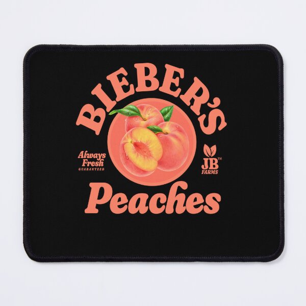 Item preview, Biebers Peaches Retro Fruit Graphic Design designed and sold by MichaelReed-Art.