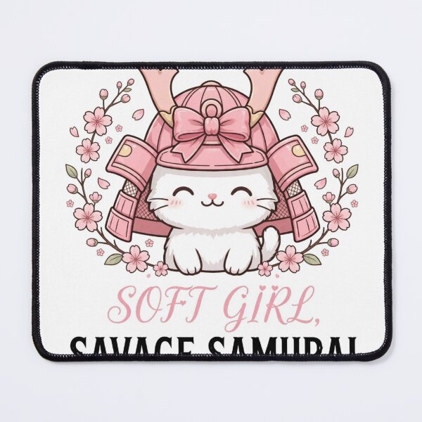 Item preview, Soft Girl Savage Samurai Cute Cat Kawaii Japanese Anime Art* designed and sold by zwnexura.