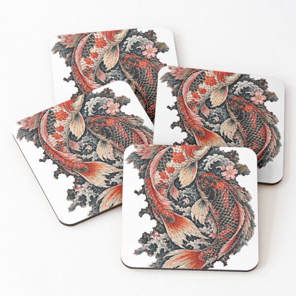 Item preview, Koi carp in bloom  designed and sold by Artful Traditions .