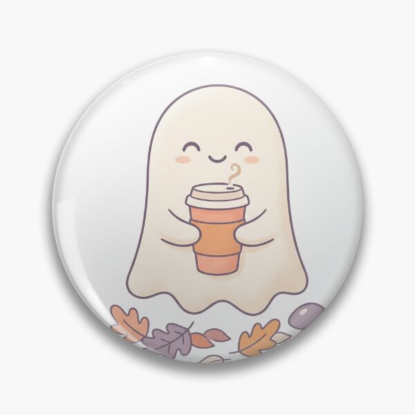 Item preview, Cozy Ghost Drinking Coffee Autumn Illustration designed and sold by mindshocker.