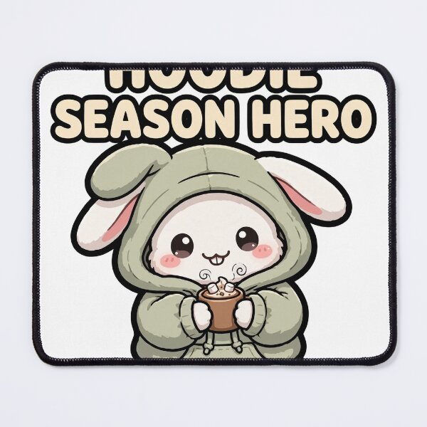 Item preview, Cute Bunny Oversized Hoodie Hot Cocoa Fall Sticker designed and sold by xiaoxiaochibi.
