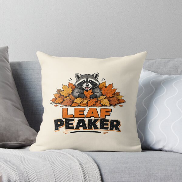 Item preview, Leaf Peaker Cute Raccoon Autumn Leaves Humor Tee designed and sold by GSideArtStore.