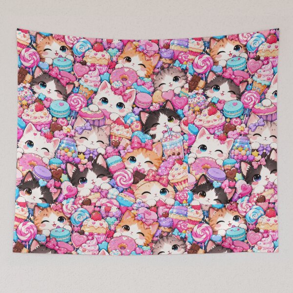 Item preview, Colorful Nordic Tropical Cat Pattern designed and sold by Aramdesing.