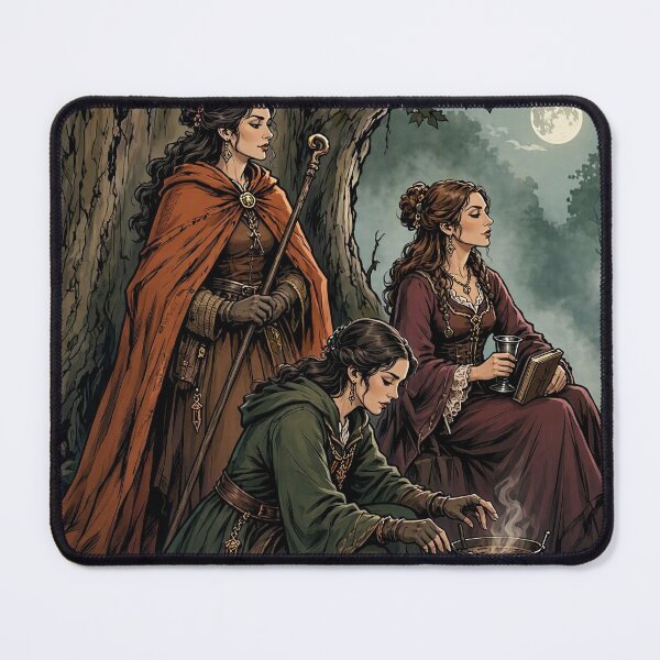 Item preview, Three Witches of the Autumn Wood designed and sold by Roberta Calabrese.