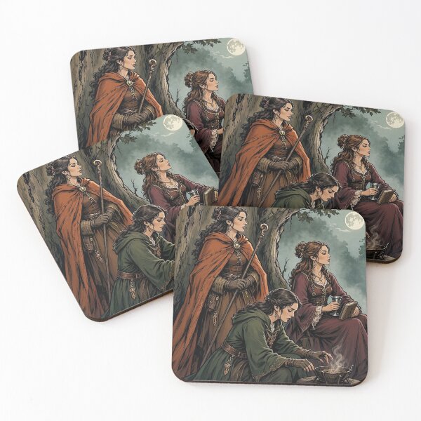 Item preview, Three Witches of the Autumn Wood designed and sold by Roberta Calabrese.