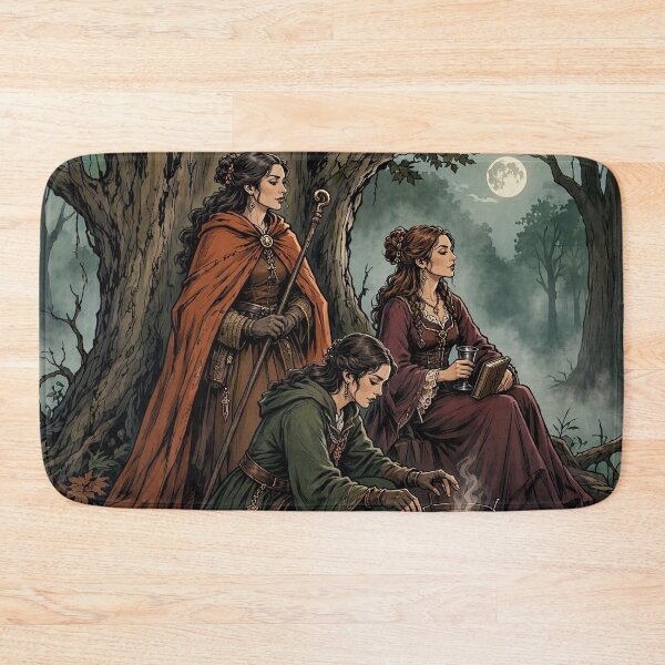Item preview, Three Witches of the Autumn Wood designed and sold by Roberta Calabrese.