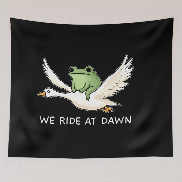 Item preview, We Ride At Dawn Frog Goose Funny Animal designed and sold by BuncoHearas.