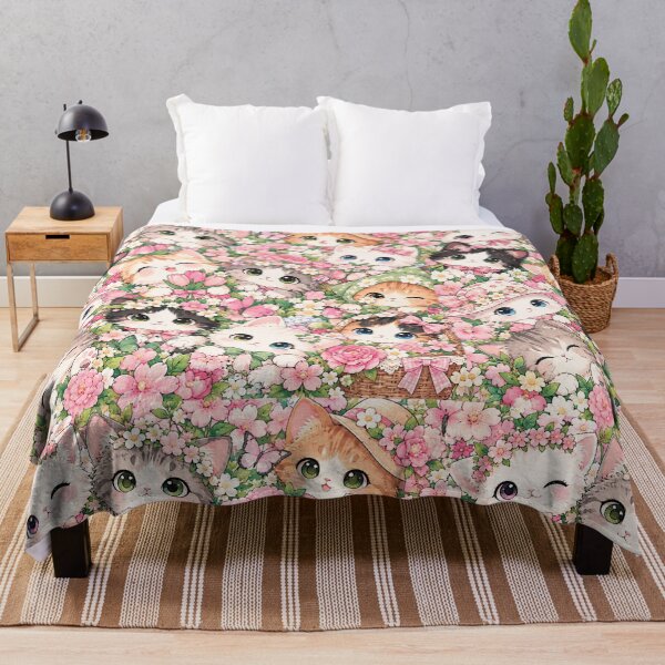 Item preview, Colorful Nordic Tropical Cat Pattern designed and sold by Aramdesing.