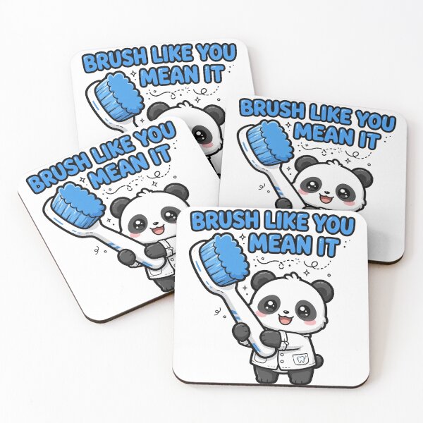 Item preview, Chewy Mandarin Panda Dentist Giant Toothbrush Sticker designed and sold by xiaoxiaochibi.