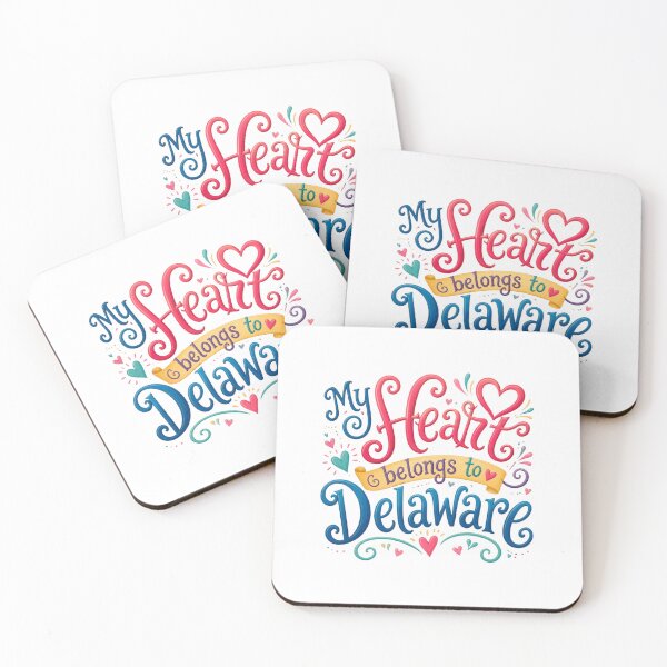 Item preview, My Heart Belongs to Delaware - Cute Souvenir Travelers Gift for Men Women & Kids  designed and sold by Mozaic Clothes.