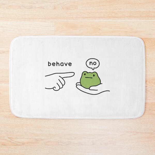Item preview, Behave No Funny Frog Sarcastic Humor designed and sold by BuncoHearas.