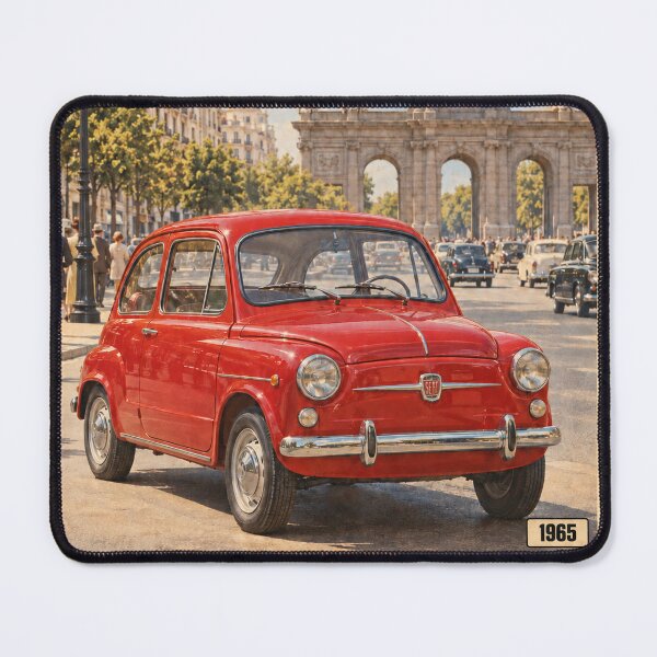 Item preview, 1965 SEAT 600 in Madrid – Vintage poster designed and sold by The Drawing Office.