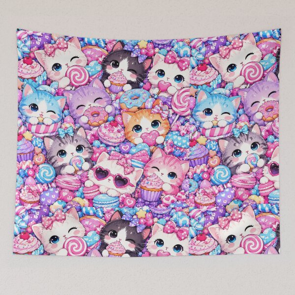 Item preview, Colorful Nordic Tropical Cat Pattern designed and sold by Aramdesing.