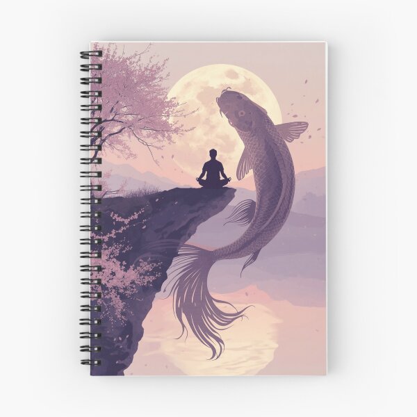 Item preview, Moonlit Serenity – Mystical Koi Fish & Zen Meditation designed and sold by Vinay2605.