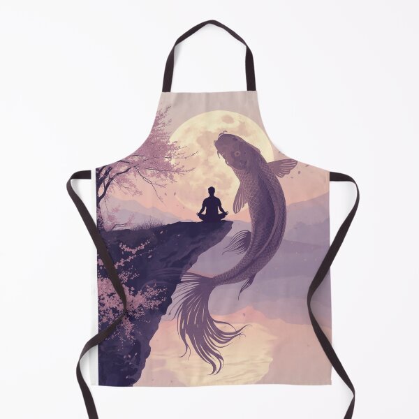 Item preview, Moonlit Serenity – Mystical Koi Fish & Zen Meditation designed and sold by Vinay2605.