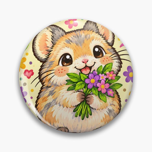 Item preview, Cute Pika Holding Flowers Kawaii Illustration designed and sold by Pure Craft.