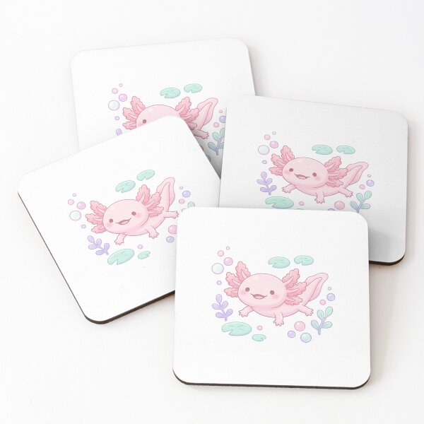 Item preview, Kawaii Axolotl Underwater Pastel Illustration designed and sold by mindshocker.