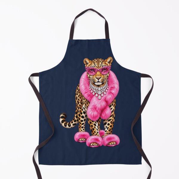 Item preview, Glam Leopard Pink Fur Rhinestone Big Cat Art designed and sold by AmiGraph.