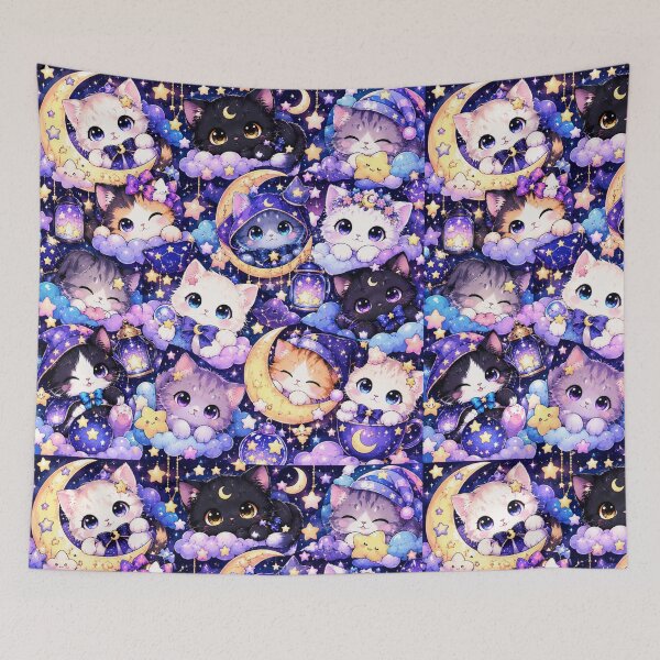 Item preview, Colorful Nordic Tropical Cat Pattern designed and sold by Aramdesing.
