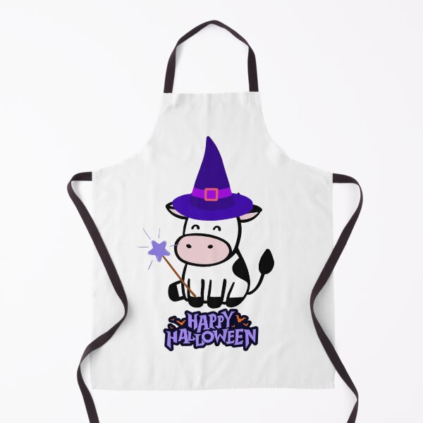 Item preview, Cute Halloween Witch Cow Magic Spooky Kawaii designed and sold by Inka Moon Design.