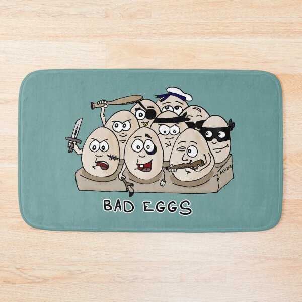 Item preview, Bad Eggs Sticker | Funny Egg Pun Troublemaker Meme designed and sold by MyxaART.