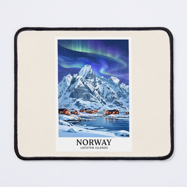 Item preview, Norway — Lofoten Islands — A Magical Winter Evening Beneath the Northern Lights designed and sold by DibujandoPorfa.