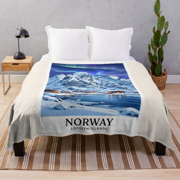 Item preview, Norway — Lofoten Islands — A Magical Winter Evening Beneath the Northern Lights designed and sold by DibujandoPorfa.