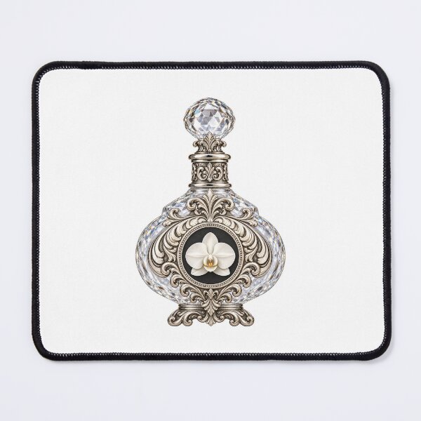 Item preview, Vintage Black And White Perfume Bottle With Orchid Blossom designed and sold by crealook01.