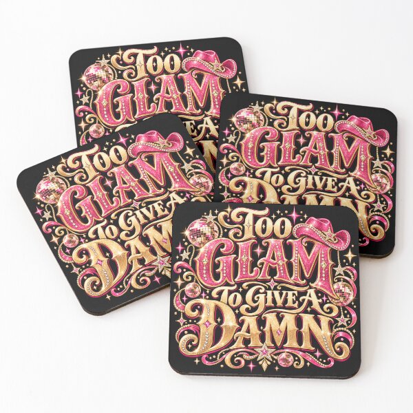 Item preview, Too Glam To Give A Damn | Luxe Disco Cowgirl Rhinestone Glam Western T-Shirt designed and sold by K3DreamKreations .