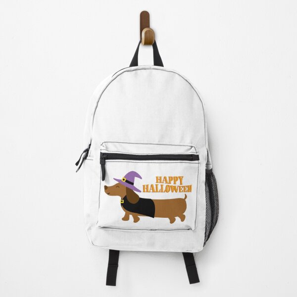 Item preview, witch dachshund happy halloween funny designed and sold by AlinaTales.