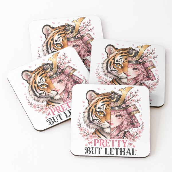 Item preview, Pretty But Lethal Tiger Samurai Girl Japanese Anime Aesthetic Art* designed and sold by zwnexura.