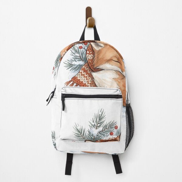 Item preview, Winter Fox with Scarf in Snow Woodland Art designed and sold by mindshocker.