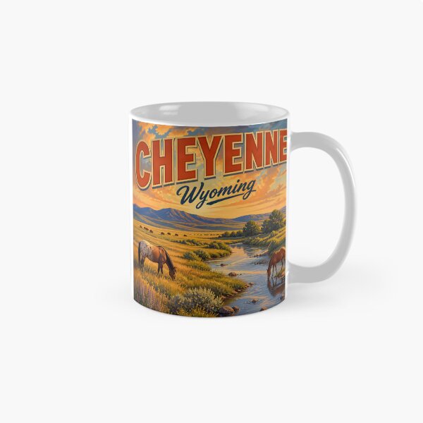 Item preview, Cheyenne, Wyoming: Vintage-Style Painterly Travel Poster designed and sold by LSVart.